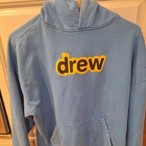 Drew House Blue Hoodie Sweatshirt Smiley Face J. Bieber Streetwear Fashion - S